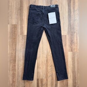 NWT Purple Brand Jeans Men’s P001 Black Slim Fit Low Rise W/ slim Leg 36x31